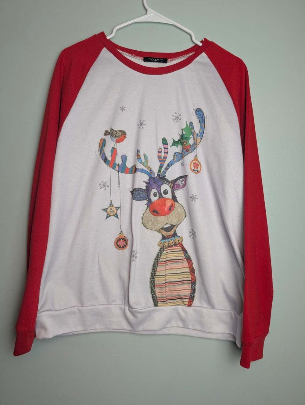 ​Uglychristmassweater Quirky C.O.Z.Y. Women's  Christmas Reindeer Graphic